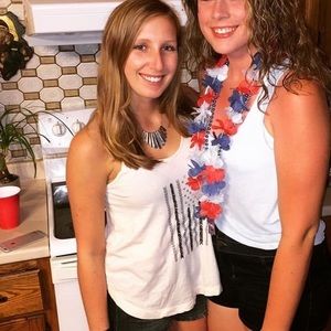 American Eagle XS American Flag Tank Top